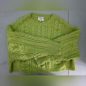 Green Cable Knit Sweater